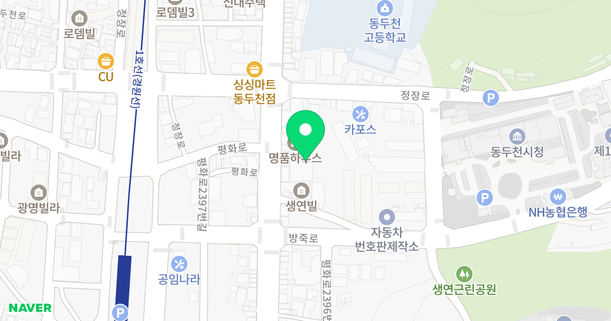 명품하우스 위치 지도 - 경기도 동두천시  2418