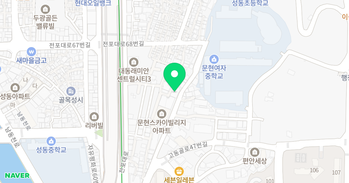 문현프라다 위치 지도 - 부산광역시 남구 전포대로40번길 41