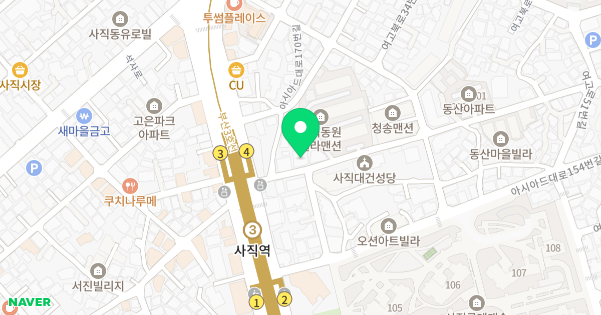 태건리치빌 위치 지도 - 부산광역시 동래구 아시아드대로164번길 11