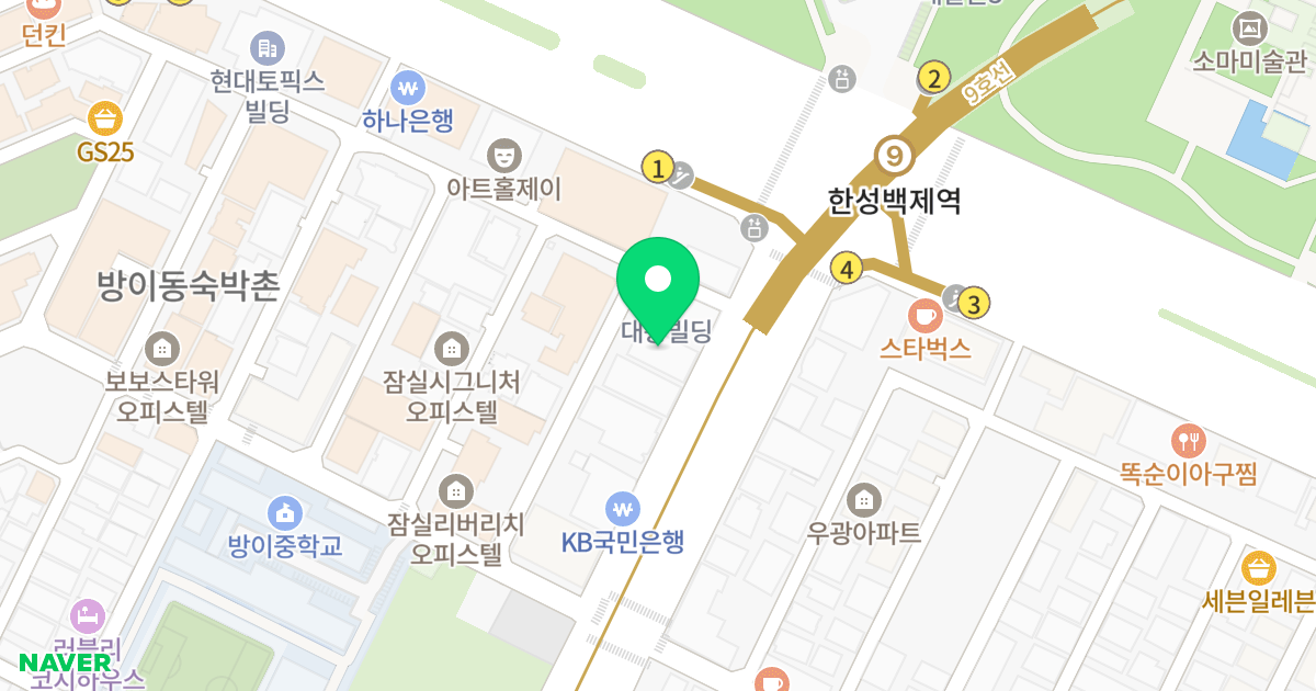 성희파크빌 위치 지도 - 서울특별시 송파구 백제고분로 507