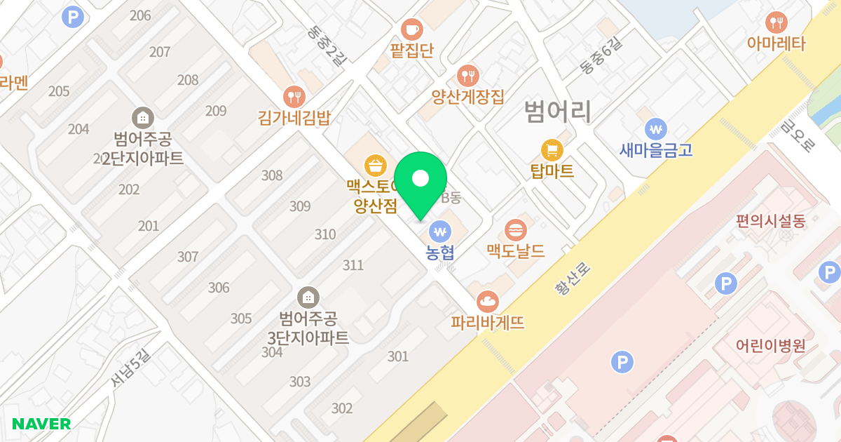 화목빌 위치 지도 - 경상남도 양산시 물금읍 동중1길 12