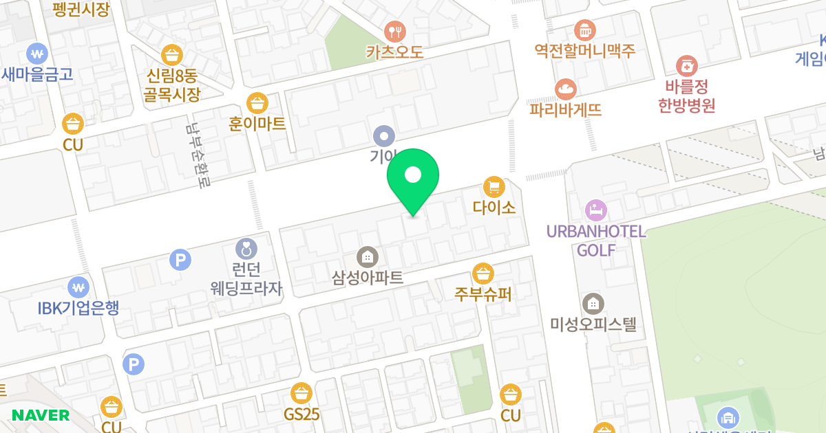 몽삐에뜨골드 위치 지도 - 서울특별시 관악구 남부순환로 1466