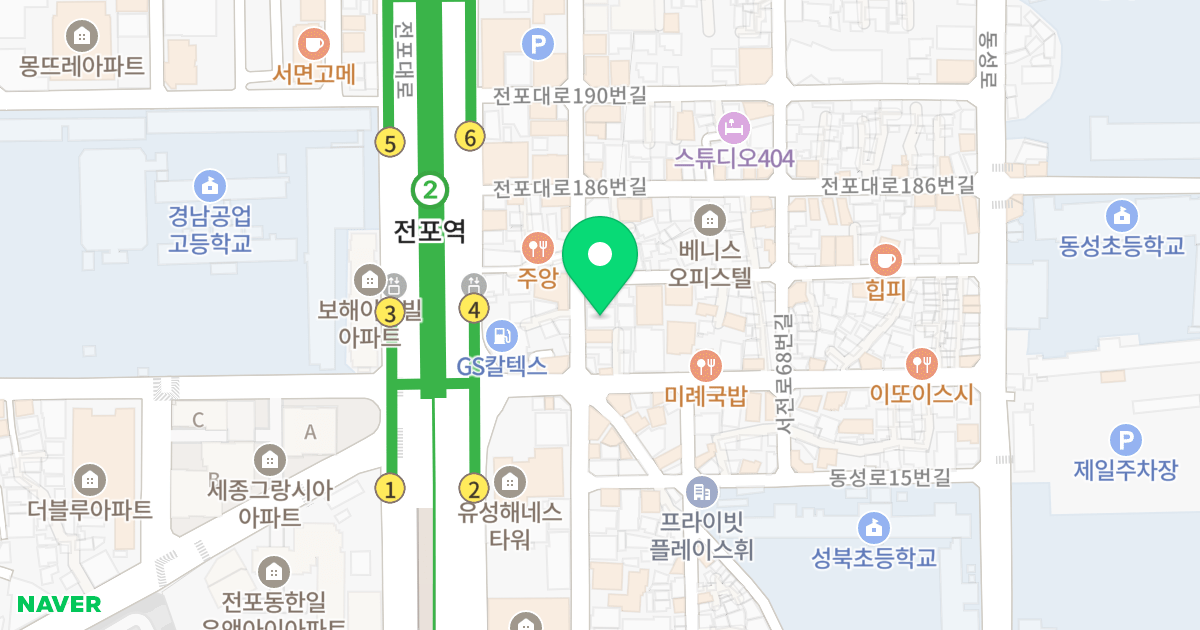 산타젤로 위치 지도 - 부산광역시 부산진구 서전로58번길 117