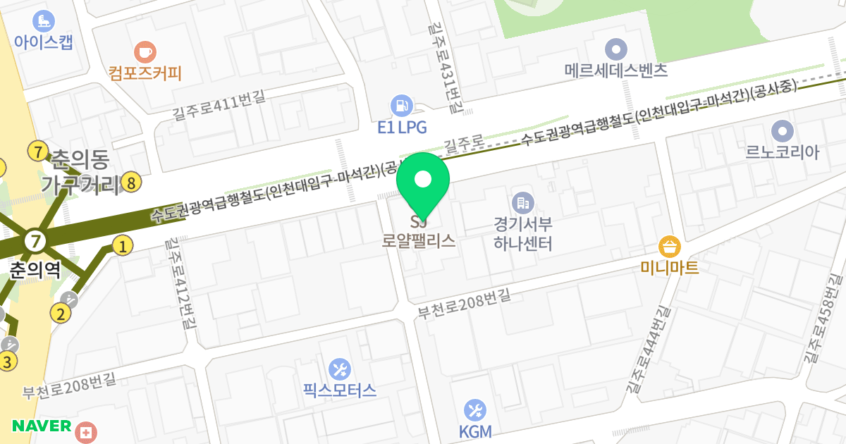 SJ로얄팰리스 위치 지도 - 경기도 부천시 원미구  428