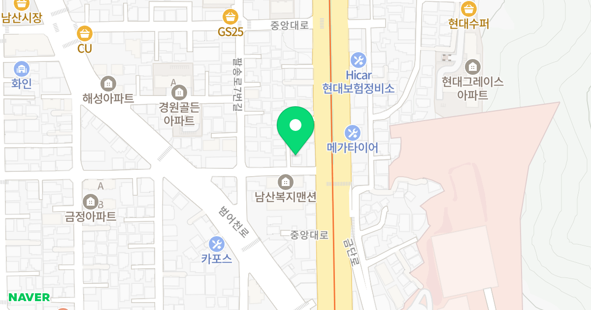 솔베르크 위치 지도 - 부산광역시 금정구