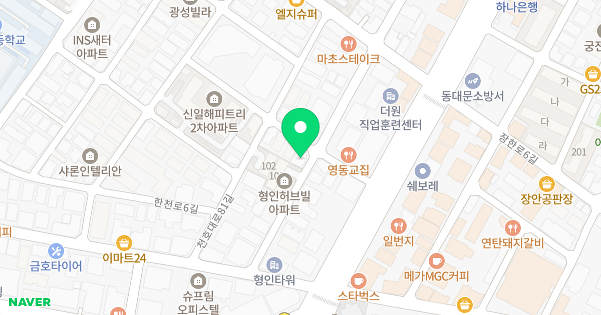 평산하우스 위치 지도 - 서울특별시 동대문구